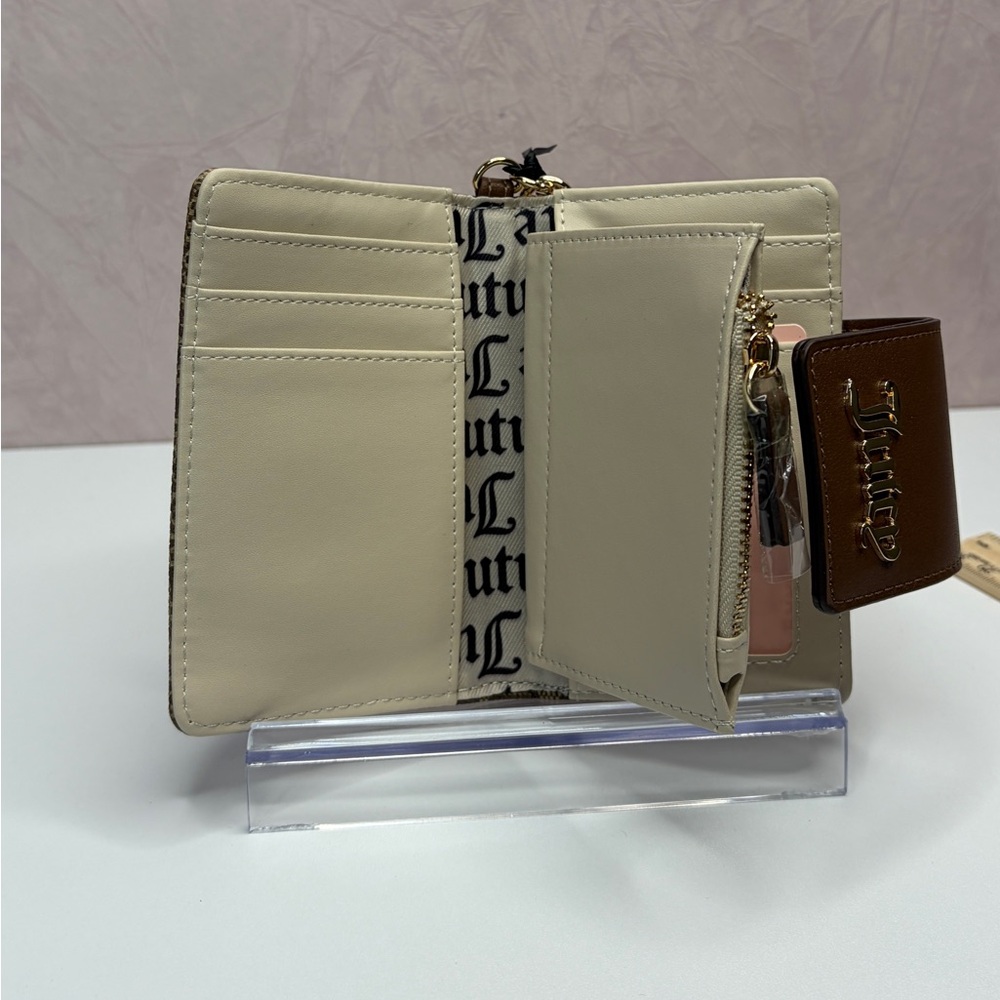 Juicy Couture All Things Juicy Tab Card Wallet Chestnut Chino - Picture 14 of 14